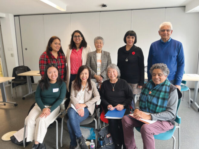 2024-2025 PCHC-MoM Board of Directors: Top (l-r), Frances Fiati-Kenston, Andrea Dcruz (Treasurer), Pat Parungao (President), Leticia Sanchez (Vice-President), Tāriq Malik; Bottom, Lucy Sun, Lenny Surjati, Vivian Rygnestad, Stan de Mello; Missing: Joann Anokwuru, Nancy Fong, Wendy Yip. Photo Credit: Albert Chen.