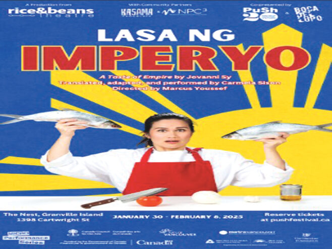 Rice&Beans Theatre (2025, January 3). Lasa ng Imperyo is adapted and performed by Carmela Sison from Jovanni Sy’s ‘A Taste of Empire.’